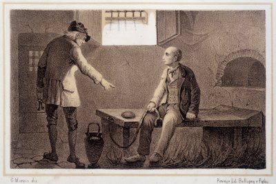 Silvio Pellico (1789 - 1854) přenesen do pevnosti Spielberg (Spilberk) - v „“ Storia d
