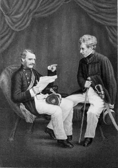 Sir Colin Campbell a generálmajor Mansfield od Unknown artist