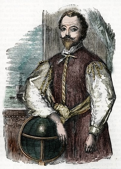 Sir Francis Drake od Unknown artist