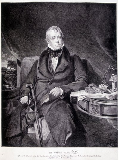 Sir John Walter Scott 1771/1832, anglický spisovatel a básník. od Unknown artist