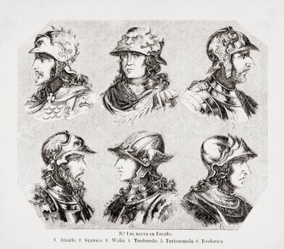 Šest vizigótských králů Španělska, od Unknown artist