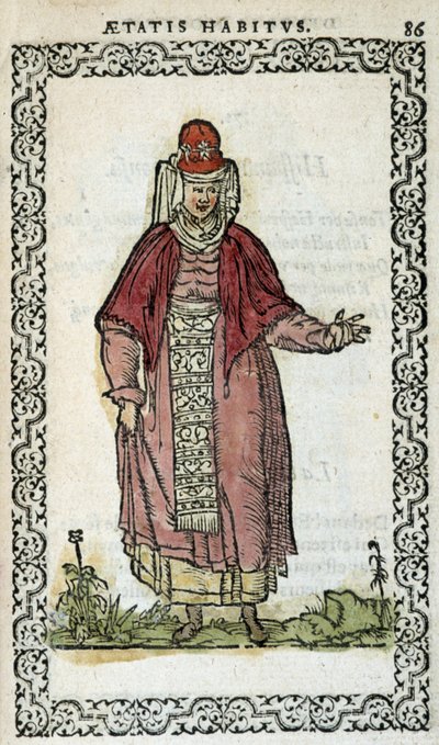 Španělská žena – v „“Habits et effigies”” od Jeana Sulperiuse od Unknown artist