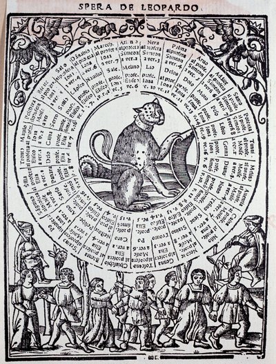 Sphere du Leopard „“ Triomphe de la fortune “ (Triumf štěstí) od Sigismonda Fantiho (16. století) 1526 Benátky, marťanská knihovna od Unknown artist