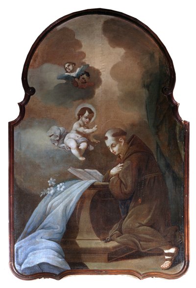 Svatý Antonín Paduánský – klášter Zvěstování z Mentonu od Unknown artist