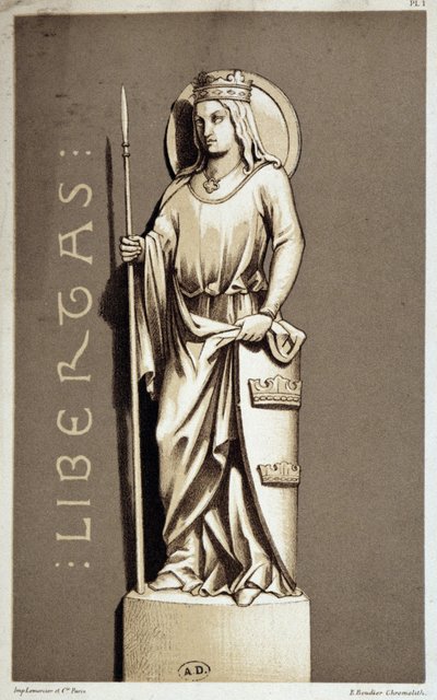 Socha představující Svobodu Chartres. od Unknown artist