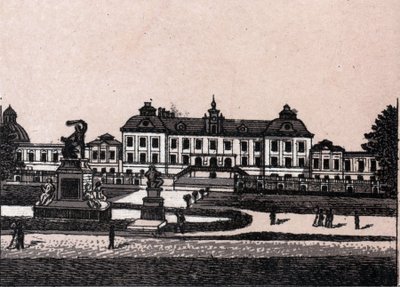 Stockholm, Švédsko: pohled na hrad Drottningholm (Castle Drottningholms). v „“ Svět ilustruje 168 pohledů““ Nedatováno (konec 19. století) od Unknown artist
