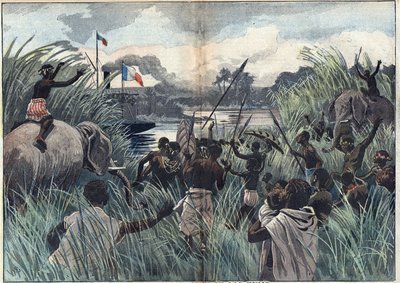 Zmocnění se jezera Čad (Afrika) od Unknown artist