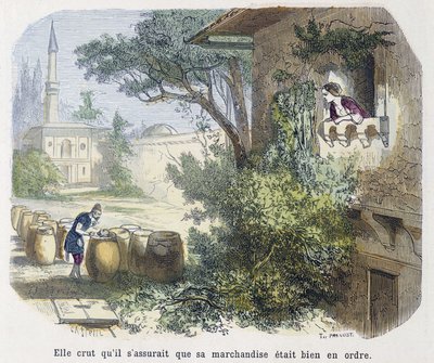 Příběh: "" věřila, že se ujistil, že jeho zboží je v pořádku" - v "" Tisíc a jedna noc", ed. Emile Guérin, řekl Md Bondet, Paris, n.d. od Unknown artist