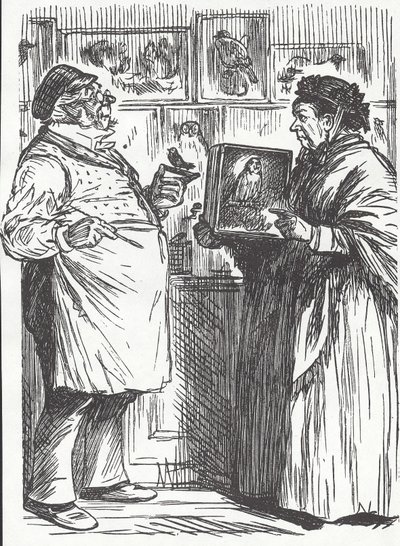 Taxidermista, konec 19. století (dřevoryt) od Unknown artist