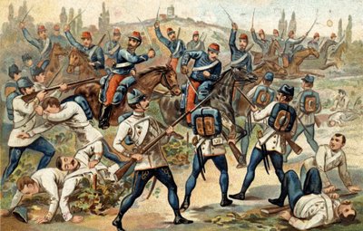 Bitva u Solferina (24. června od Unknown artist