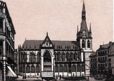 Cathedrale Saint Paul v Lutychu v Belgii v „Svět ilustruje 168 pohledů““ Nedatováno (konec 19. století) od Unknown artist