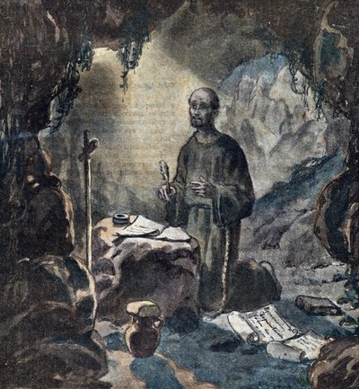 Obrácení svatého Ignáce z Loyoly (1491-1556) v roce 1521 (náboženské obrácení svatého Ignáce z Loyoly) od Unknown Artist