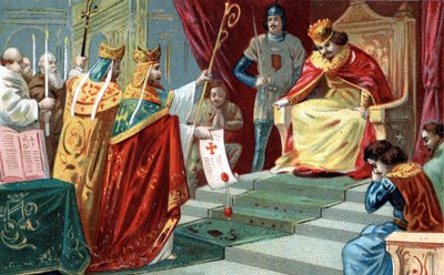Exkomunikace krále Roberta II. Pobožného (asi 970-1031), krále Francie, v roce 997. od Unknown artist