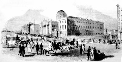 Čtyři soudy. Dublin. 19. století rytina. od Unknown artist