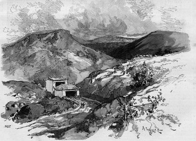 Brána Číny na hranici Tonkin. Rytina v „The Illustrous World““ 1885. od Unknown artist
