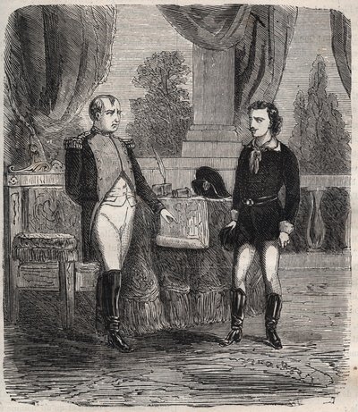 Výslech Friedricha bodne po jeho neúspěšném pokusu o atentát Napoleon I. - Friedrich (Frederic) Staps vyslýchá Napoleonem, mladým Němcem, který se 12. října pokusil zavraždit Napoleona od Unknown artist