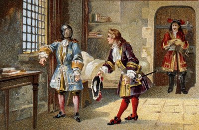 Muž se železnou maskou, vnitřní státní vězeň od roku 1679 do roku 1703 v pevnosti ostrova Sainte Marguerite (Sainte-Marguerite) od Unknown artist