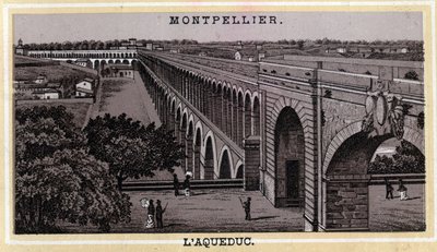 Montpellier Acqueduc (Herault, oblast Languedoc-Roussillon). Chromolitografie konce 19. století. od Unknown artist
