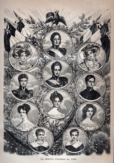 Rodina Orleans v roce 1830 - Louis Philippe - od Unknown artist