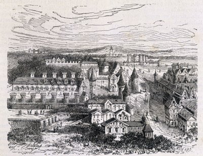 Palais des Tournelles, naproti hotelu Saint Paul - rytina, konec 19. století od Unknown artist
