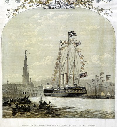 Antverpský přístav v roce 1858 od Unknown artist