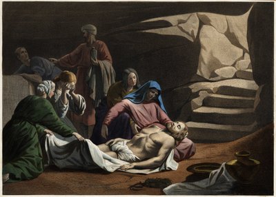 Hrob Kristův. Anonymní rytina z poloviny 19. století. od Unknown artist