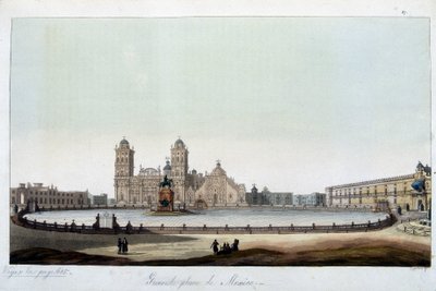 Zocalo: Velké náměstí Mexico City. V ""Starém a moderním kostýmu"" od Unknown artist