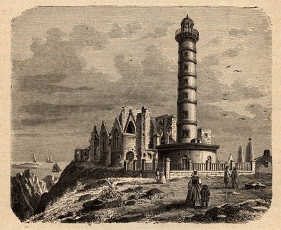 Opatství Saint Mathieu de Fine Terre - Bretonské opatství - Abbaye Saint-Mathieu de Fine-Terre - rytina „“ PATRIE““ - PECTUREQUIREQUE POPIS FRANCIE V 6 SVAZTECH LUCIEN HUARD - konec 19. stol. od Unknown artist