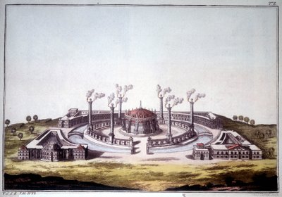 Starobylé město Ninive, starověké město Asýrie, ukazuje imaginární pohled na asyrský palác. od Unknown artist