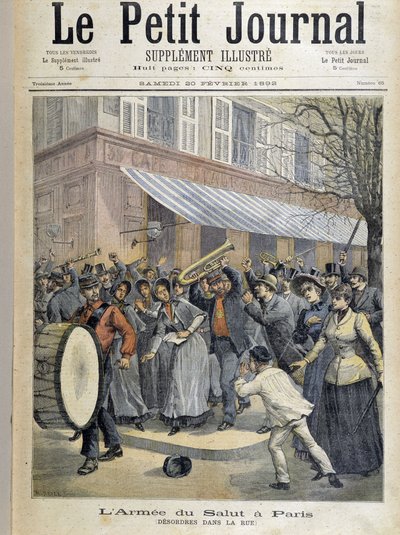Armáda spásy v Paříži (nepořádek na ulici) - v „“Le Petit Journal““ z 20.2.1892 od Unknown artist