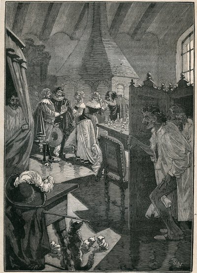 Umění skla: skláři. Rytina z roku 1885 v „“Les arts et metiers illustres““ od Adolphe BITARDA. od Unknown artist