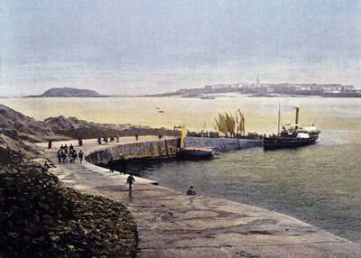 Zátoka Saint-Malo z Dinard - ve Francii. Akvarely Cestovní vzpomínky“, sd. 19. století od Unknown artist