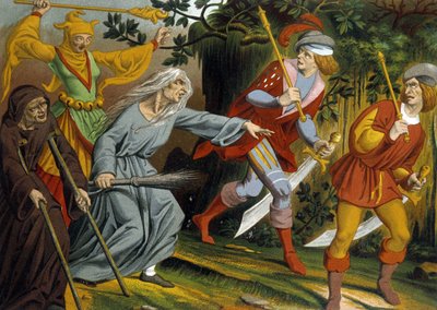 Žebrák, šílenec, čarodějnice a seržanti zbraní od Unknown artist