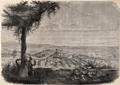 Město Bergamo (Bergamo) kolem roku 1858 - rytina - od Unknown artist