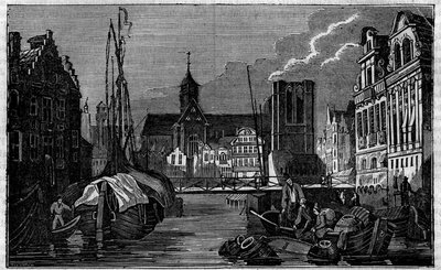 Město Gent v Belgii v 19. století. od Unknown artist