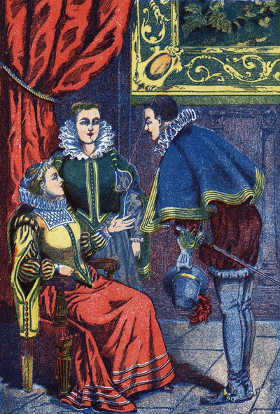 Tanec. Anonymní ilustrace k "" Popelce ", příběhu Charlese Perraulta (1628-1703), francouzského spisovatele. Snímky Marcel Vagne, Jarville Nancy, nedatováno (konec 19. století). od Unknown artist