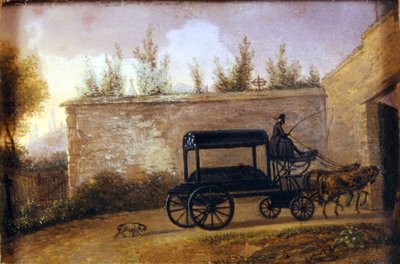 Pohřeb rakouského skladatele Wolfganga Amadea Mozarta (1756-1791) ve Vídni. Anonymní barva.Museo della scala z Milána od Unknown artist