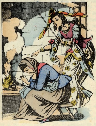 Dobrý honorář Popelky a Popelky. Ilustrace příběhu Charlese Perraulta „Popelka aneb La petite slipper de verre“ od Unknown artist
