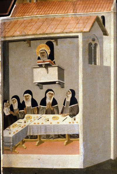 Dobré sestry jedí ryby. 13. století. od Unknown artist
