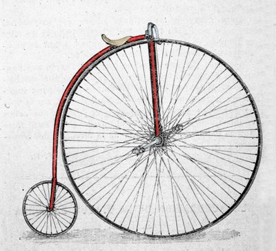 Velké kolo nebo grand bi (grand-bi) bylo vynalezeno v letech 1865 až 1870. od Unknown artist