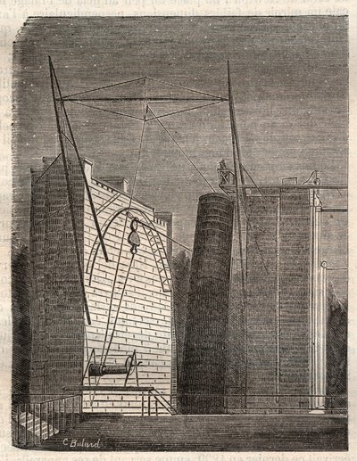 Velký zrcadlový dalekohled (nebo leviathan) od Williama Parsonse zvaný Lord Rosse (1800-1867), z Birr Castle do Parsonstown (Irsko) od Unknown artist