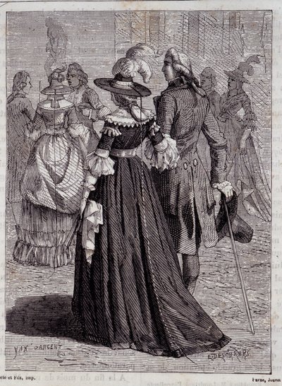 Bleskový klobouk pařížských dam v roce 1778 - v „Zázracích vědy““ od Louise Figuiera od Unknown artist