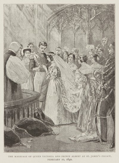 Sňatek královny Viktorie a prince Alberta od Unknown Artist