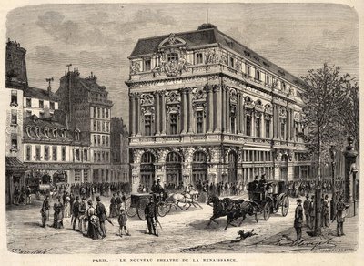 Nové renesanční divadlo v Paříži v roce 1873. od Unknown artist