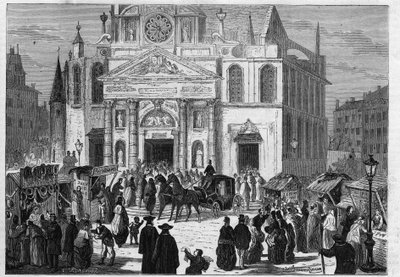 Novéna Sainte Genevieve v kostele Saint Etienne du Mont (Saint-Etienne-du-Mont) v Paříži od Unknown artist