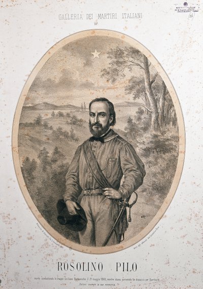 Vlastenec Rosolino Pilo (tisk) od Unknown Artist