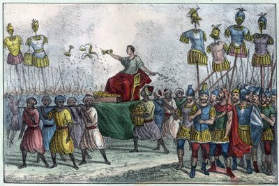 Triumf Bélisaire (Belisarius) (v. 505-565), byzantského generála. Přebírá severní Afriku od Vandalů v 533-534.in” L