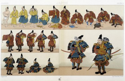 Tradiční japonský samurajský oděv - v „historickém kostýmu“ od Racinet od Unknown artist