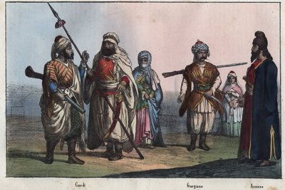 Tradiční kurdské kostýmy - gruzínské - arménské - od Unknown artist