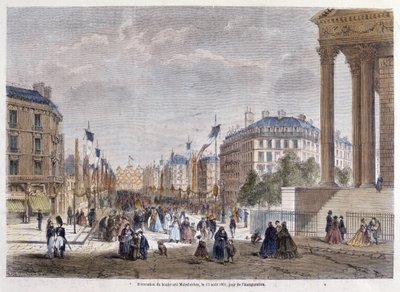 Proměny Paříže za Druhého císařství, Haussmann Paris. Inaugurace Boulevard Malesherbes (Haussmannovy závody) od Unknown artist